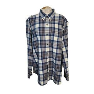 L.L. Bean Scotch Plaid Flannel Shirt Size XLarge‎ Traditional Fit